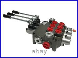 3 Spool Hydraulic Directional Control Valve Open Center 21 GPM 3600 PSI NEW