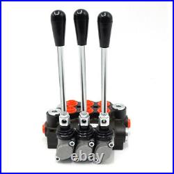 3 Spool Hydraulic Directional Control Valve Pressure Valves 11 GPM for Loaders