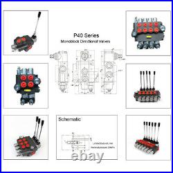 3 Spools Hydraulic Directional Control Valve Pressure Valves 11 GPM 40L/min
