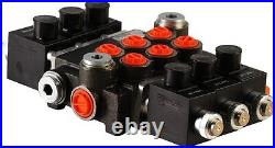 3 spool hydraulic solenoid directional control valve 13gpm 24VDC, monoblock
