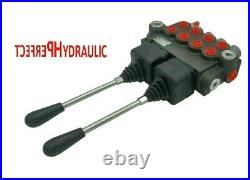 4 BANK Hydraulic Directional Control Valve 2x JOYSTICK 11gpm 40L 4xdouble acting