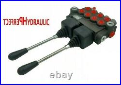 4 BANK Hydraulic Directional Control Valve 2x JOYSTICK 21gpm 80L 4x DA Double 4 BANK Hydraulic Directional Control Valve 2x JOYSTICK 21gpm 80L 4x DA Double