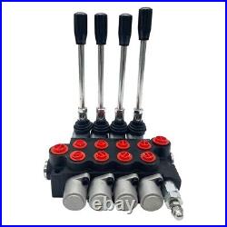 4 Spool Hydraulic Control Valve 13 GPM Adjustable for Tractors & Loaders