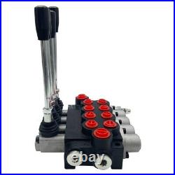 4 Spool Hydraulic Control Valve 13 GPM Adjustable for Tractors & Loaders