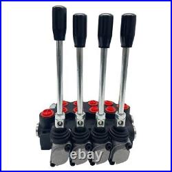 4 Spool Hydraulic Control Valve 13 GPM Adjustable for Tractors & Loaders