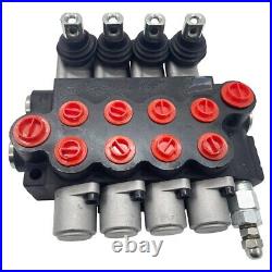 4 Spool Hydraulic Control Valve 13 GPM Adjustable for Tractors & Loaders