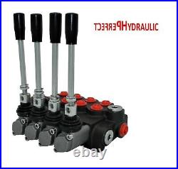 4 Spool Hydraulic Directional Control Valve 11gpm 40L Double Acting Cylinder DA