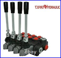 4 Spool Hydraulic Directional Control Valve 21gpm 80L 1x Single 3x Double Acting