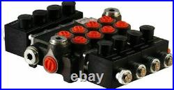 4 spool hydraulic solenoid directional control valve 13gpm 24VDC, monoblock