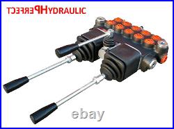 5 BANK Hydraulic Directional Control Valve 2x JOYSTICK 11gpm 40L 5x Double ex 5 BANK Hydraulic Directional Control Valve 2x JOYSTICK 11gpm 40L 5x Double ex
