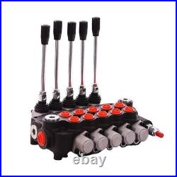 5 Spool Hydraulic Directional Control Valve 11gpm 40L Double Acting Cylinder DA