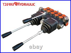 5 Spool Hydraulic Directional Control Valve 2x JOYSTICK 11gpm 40L 5x Double 5xDA
