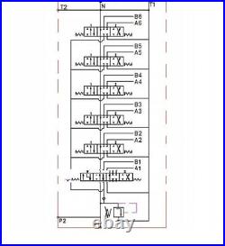 6 BANK Hydraulic Directional Valve 2x JOYSTICK 11gpm 40L 5x DA 1x Floating ex