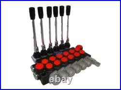 6 Bank Hydraulic Monoblock Directional Spool Lever Valve 3/8 Bsp 40 L/m 6 Bank Hydraulic Monoblock Directional Spool Lever Valve 3/8 Bsp 40 L/m