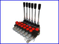 6 Bank Hydraulic Monoblock Directional Spool Lever Valve 3/8 Bsp 40 L/m 6 Bank Hydraulic Monoblock Directional Spool Lever Valve 3/8 Bsp 40 L/m