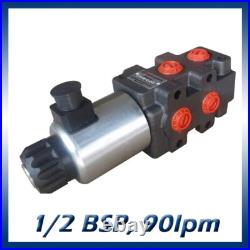 6 Port Hydraulic Diverter / Selector Valve 1/2 Ports, 90l/min, 280bar 12v or 24v