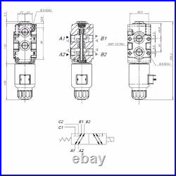 6 Port Hydraulic Diverter / Selector Valve 1/2 Ports, 90l/min, 280bar 12v or 24v