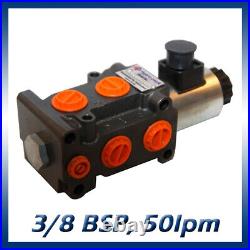 6 Port Hydraulic Diverter / Selector Valve 3/8 Ports, 50l/min, 315bar 12v or 24v