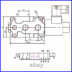 6 Port Hydraulic Diverter / Selector Valve 3/8 Ports, 50l/min, 315bar 12v or 24v