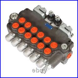 6 Spool 21 GPM 3625 PSI Hydraulic Directional Control Valve, SAE Ports Double