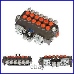 6 Spool 21 GPM 3625 PSI Hydraulic Directional Control Valve, SAE Ports Double