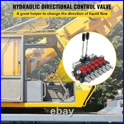 6 Spool Hydraulic Directional Control Valve 11 GPM 4500 PSI Loader Valve for