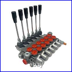 6 Spool Hydraulic Directional Control Valve Open Center 13 GPM 3600 PSI NEW