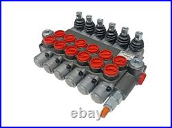6 Spool Hydraulic Directional Control Valve Open Center 13 GPM 3600 PSI NEW