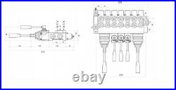 7 BANK Hydraulic Directional Valve 2x JOYSTICK 11gpm 40L 6x DA 1x Floating ex