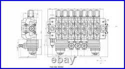 7 Bank Hydraulic Directional Valve for Forest Crane Logging Trailer 90L 2xJoy