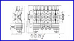 7 Bank Hydraulic Directional Valve for Forest Crane Logging Trailer 90L 2xJoy ex 7 Bank Hydraulic Directional Valve for Forest Crane Logging Trailer 90L 2xJoy ex