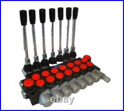 7 Bank Hydraulic Monoblock Directional Spool Lever Valve 3/8 Bsp 40 L/m 7 Bank Hydraulic Monoblock Directional Spool Lever Valve 3/8 Bsp 40 L/m