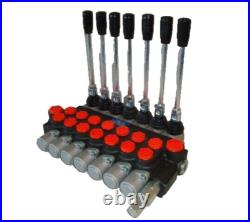 7 Bank Hydraulic Monoblock Directional Spool Lever Valve 3/8 Bsp 40 L/m 7 Bank Hydraulic Monoblock Directional Spool Lever Valve 3/8 Bsp 40 L/m