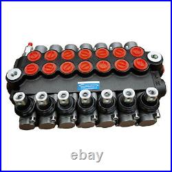7 spool hydraulic solenoid directional control valve 13gpm 12VDC+ Manual Operate