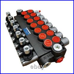 7 spool hydraulic solenoid directional control valve 13gpm 12VDC+ Manual Operate