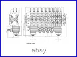 8 Bank Hydraulic Directional Valve for Forest Crane Logging Trailer 90L 2xJoy ex 8 Bank Hydraulic Directional Valve for Forest Crane Logging Trailer 90L 2xJoy ex