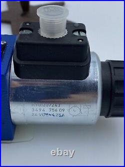 BOSCH REXROTH R901235363 Hydraulic Directional Control Solenoid Valve 24VDC NEW