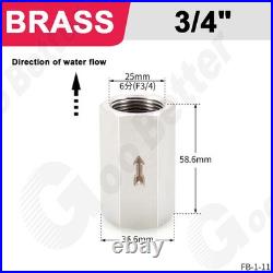BSP Female Brass Air Gas Hex One Way Check Valve Non-return For Valve Water Oil