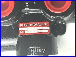 Brand Hydraulics Directional Control Valve Spring Center 3,000 Psi Relief