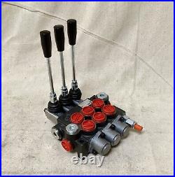 CHIEF 3P40 Hydraulic Directional Valve 3 Spools Spring Center To Neutral 10 gpm