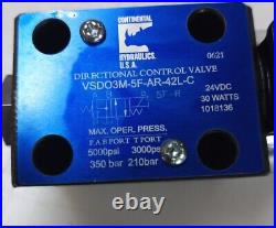 CONTINENTAL HYDRAULICS VSD03M-5F-A-42L-C Directional Control Valve (24VDC COILS)