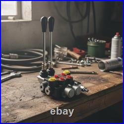 Compact Hydraulic Flow Control Valve, 2 Spool, 3600 PSI for Loaders & Tanks