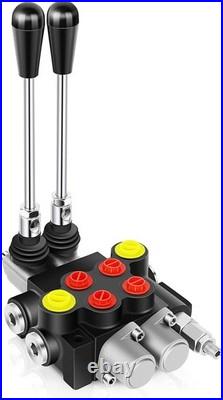 Compact Hydraulic Flow Control Valve, 2 Spool, 3600 PSI for Loaders & Tanks