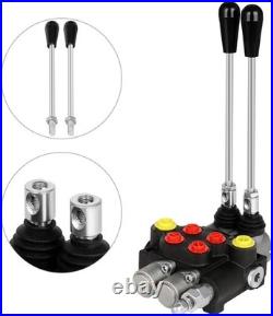 Compact Hydraulic Flow Control Valve, 2 Spool, 3600 PSI for Loaders & Tanks