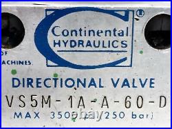 Continental Hydraulics VS5M-1A-A-60-D Directional Control Spool Valve