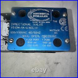 Continental Hydraulics Vs12m-1a-g-60l-h Directional Valve, Make Offer