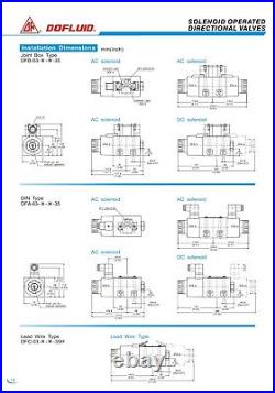 DFA-02-2B2-A220V-L-35 Dofluid Hydraulic Solenoid directional valve Cetop 3 NG6