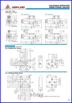 DFA-02-2B2-A220V-L-35 Dofluid Hydraulic Solenoid directional valve Cetop 3 NG6