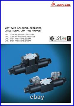 DFA-02-2B3-DC24V-L-35 Dofluid Hydraulic Solenoid directional valve Cetop 3 NG6 DFA-02-2B3-DC24V-L-35 Dofluid Hydraulic Solenoid directional valve Cetop 3 NG6