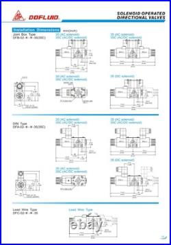 DFA-02-2B3-DC24V-L-35 Dofluid Hydraulic Solenoid directional valve Cetop 3 NG6 DFA-02-2B3-DC24V-L-35 Dofluid Hydraulic Solenoid directional valve Cetop 3 NG6